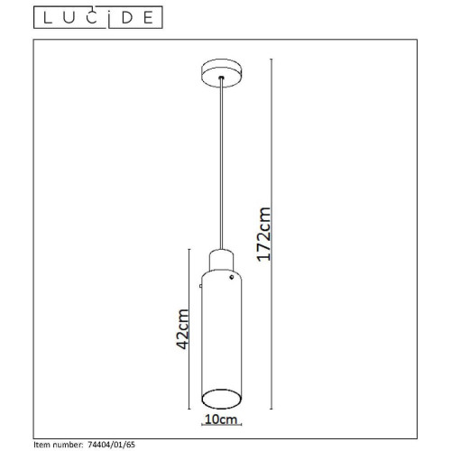 Подвесной светильник Lucide ORLANDO 74404/01/65