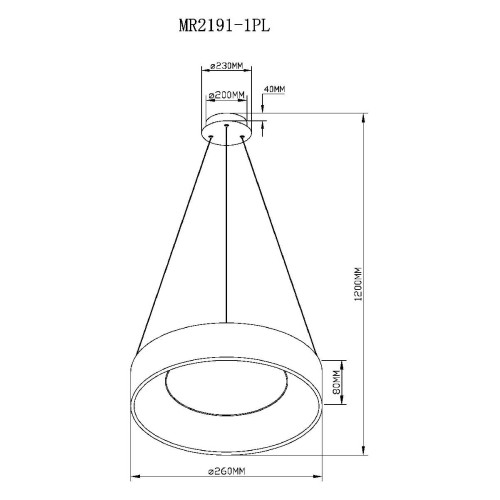 Подвесная люстра Myfar Shannon MR2191-1PL
