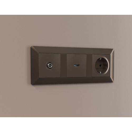Лицевая панель для TV розетки Ambrella Volt Alfa AP6430