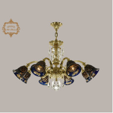 Подвесная люстра Art Classic 31.31.8.NV215IV.150SP.G.Sp.Amber.Blue.1B