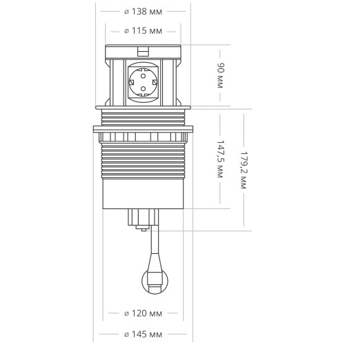 Блок розеток 107J (4 секции, 2 USB и RJ-45) Mebax 00-00001172