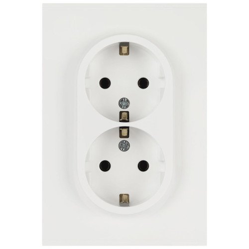 Розетка Эра Arktik 16-2104-08 двойная с заземлением 2X2P+E Schuko 16А-250В белый матовый Б0070451