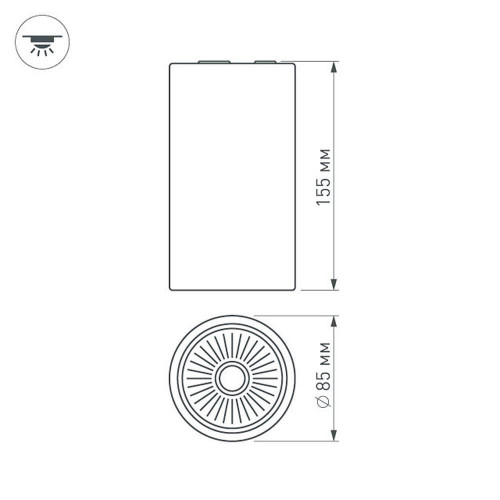 Накладной светильник Arlight SP-Polo-R85-1-15W Day White 40deg 022950