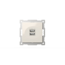 Розетка USB 5V 2,1A 2-я ELBI Zena Vega 609-010200-143