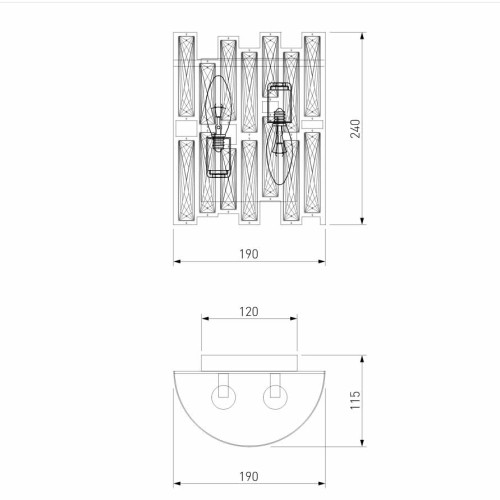 Настенный светильник Bogates Frammenti 352/2 Strotskis (275/2)