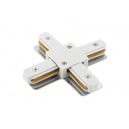 Коннектор Х-образный Denkirs DK Track White TR1104-WH