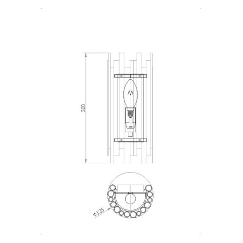 Настенный светильник Maytoni Coliseo MOD136WL-01BS