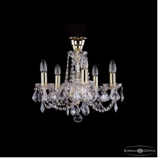 Подвесная люстра Bohemia Ivele Crystal 1402/5/141 G Leafs tube