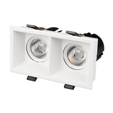 Карданный светильник Arlight MS-FLOW-BUILT-S157x85-2x12W Day4000 (WH, 55 deg, 230V) (IP20 Металл) 055934