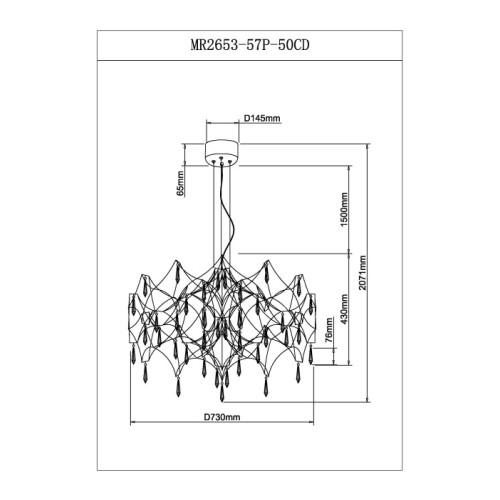 Подвесная люстра Myfar Ileria MR2653-57P-50CD