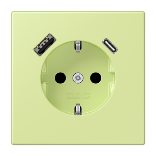 Розетка 2K+З USB Typ AC Jung LC1520-15CA222