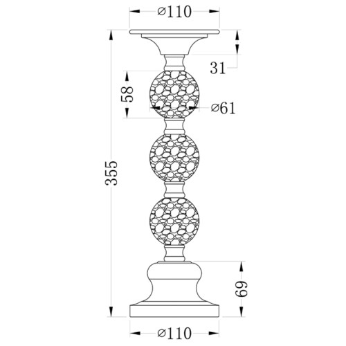 Подсвечник Garda Decor 22-86642L