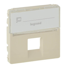 Лицевая панель Legrand Valena Life розетки телефонной RJ-11/Ethernet RJ-45 слоновая кость 755471