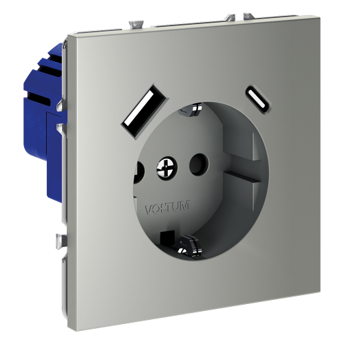 Розетка с USB, A+C Voltum S70 VLS040505