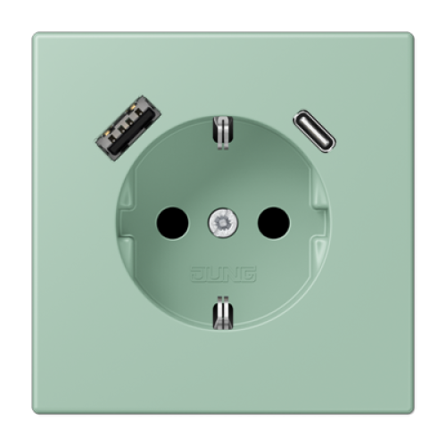 Розетка 2K+З USB Typ AC Jung LC1520-15CA217