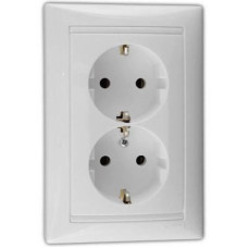 Розетка 2x2К+З Legrand Valena 16A 250V с/з винтовой зажим белая 774400