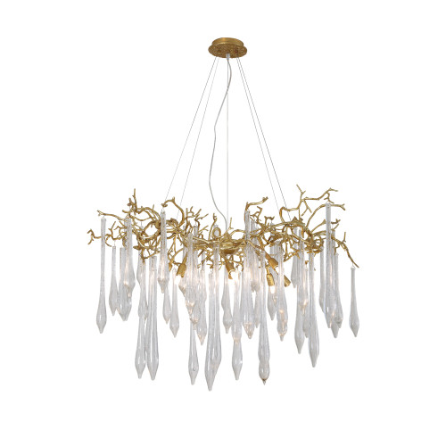 Подвесная люстра Crystal Lux Reina REINA SP8 D1000 GOLD PEARL