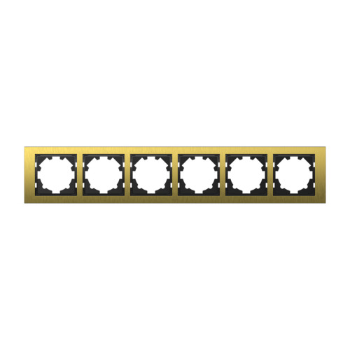 Рамка шестиместная ELBI Zena Platin 500-073400-252