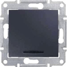 Выключатель кнопочный с синей подсветкой Schneider Electric Sedna 10A 250V SDN1600170