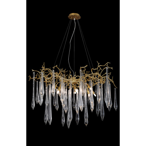Подвесная люстра Crystal Lux Reina REINA SP8 D1000 GOLD PEARL