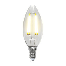 Лампа светодиодная филаментная Uniel E14 5W 3000K прозрачная LED-C35-5W/WW/E14/CL/MB GLM10TR UL-00002367