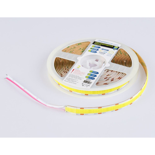 Светодиодная лента Ambrella Light Illumination COB 616Led/19W m/ 24V IP20 6500K/ 5m*12mm*2mm (2 конт.) GS4803