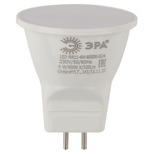 Лампа светодиодная Эра GU4 4W 6000K LED MR11-4W-6000K-GU4 Б0049067 Лампа светодиодная Эра GU4 4W 6000K LED MR11-4W-6000K-GU4 Б0049067