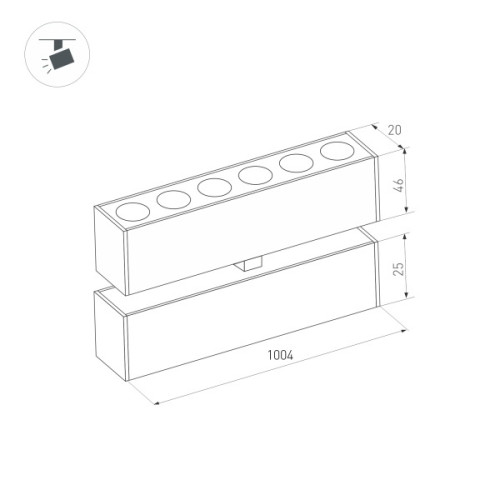 Трековый светильник Arlight Mag-Dots-Fold-25-S1004-30W Day4000 034233