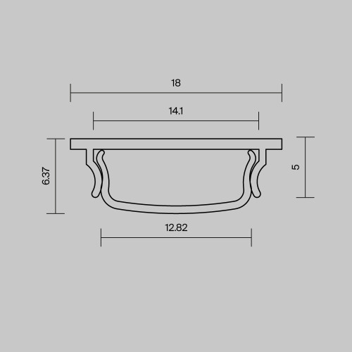Профиль накладной с вертикальным изгибом Maytoni Led Strip  631016