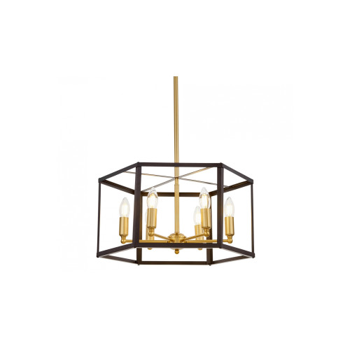 Подвесная люстра Lumina Deco Lorton LDP 1142-6 BK+MD