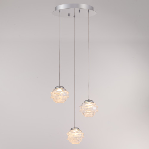 Подвесной светильник Delight Collection MD25030003-3A chrome/clear Подвесной светильник Delight Collection MD25030003-3A chrome/clear