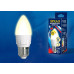 Лампа светодиодная диммируемая (UL-00004296) Uniel E14 7W 3000K матовая LED-C37 7W/3000K/E14/FR/DIM PLP01WH