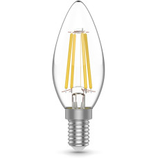 Светодиодная филаментная лампа Gauss Basic Filament E14 4W 3000K свеча 50312142