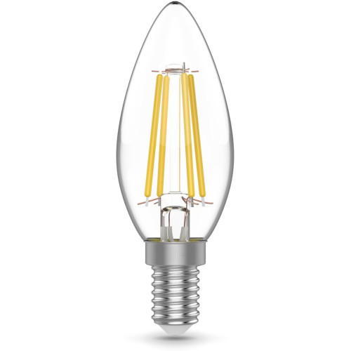 Светодиодная филаментная лампа Gauss Basic Filament E14 4W 3000K свеча 50312142