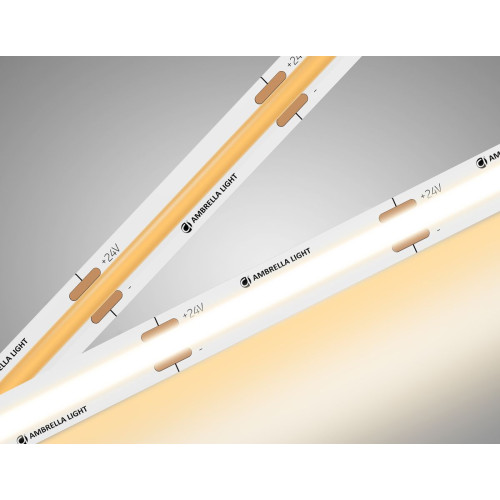 Светодиодная лента Ambrella Light Illumination COB 528Led/14W m/ 24V IP20 3000K/ 5m*10mm*2mm (2 конт.) GS4751