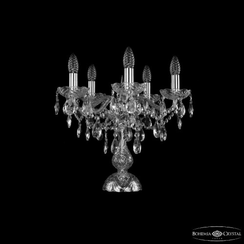 Настольная лампа Bohemia Ivele Crystal 1415L/5/141-39 Ni Настольная лампа Bohemia Ivele Crystal 1415L/5/141-39 Ni