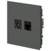 Розетка Эра Arktik 16-3110-06 комбинированная RJ45+TV графит Б0070499