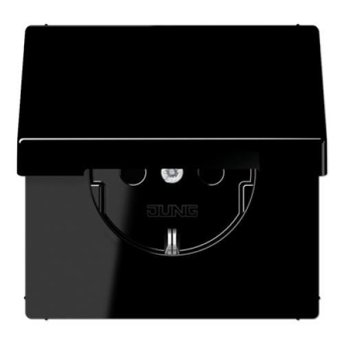 Розетка Schuko с крышкой и шторками Jung LS1520BFKIKLSW