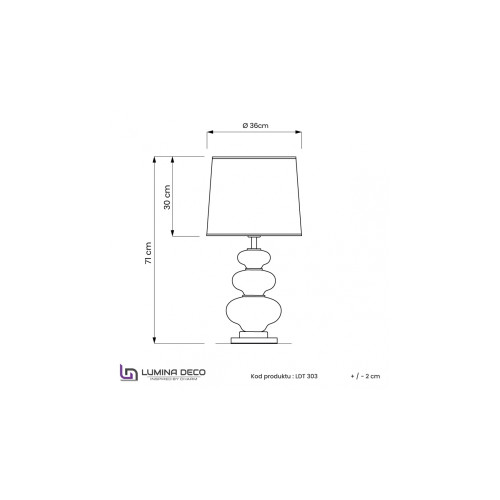 Настольная лампа Lumina Deco Briston LDT 303 CHR+BK