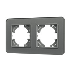 Рамка на 2 поста стеклянная Arlight FRM-OMALI-GS-2-GR 049694