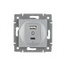 Механизм USB розетки Arlight SCT-MUAC-PL-GR-V (5V, 3A, QC4) 049840