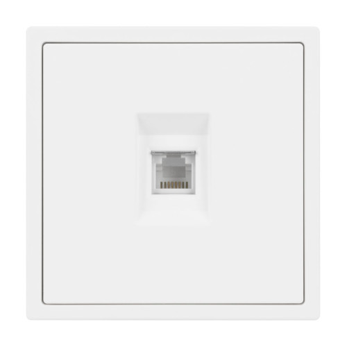 Механизм телефонной розетки Arlight SCT-NOBE-MTL1-SFPL-WH (RJ-11, 4C) (Белый кварц) 054300