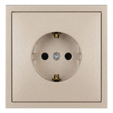 Розетка ЭРА Galaxy 15-2101-04 c заземлением 2P+E Schuko 16А-250В IP20 шампань Б0070625
