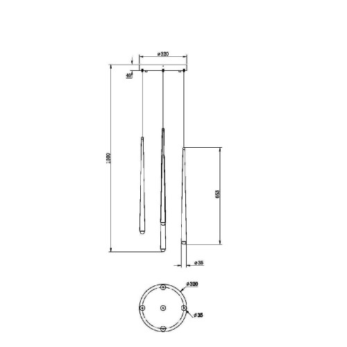 Подвесная люстра Maytoni Cascade MOD132PL-L30BSK