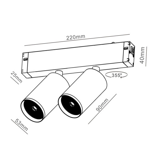 Трековый светильник IMEX Smart Line IL.0050.5011-GU10-GAB