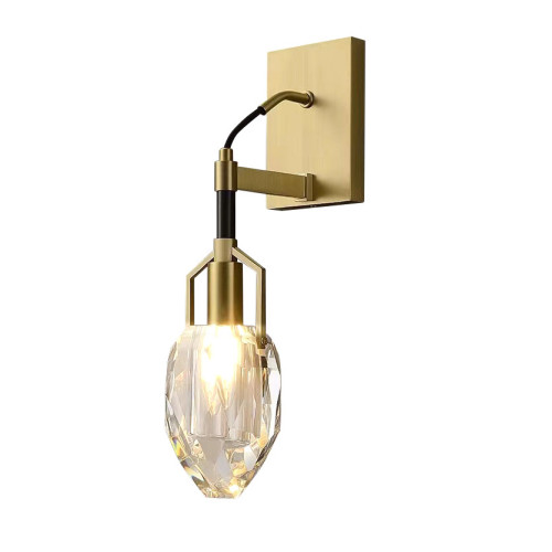 Бра DeLight Collection Wall lamp 8960-1W brass/clear