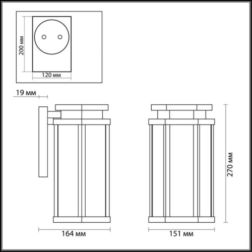 Уличный настенный светильник Odeon Light Gino 4048/1W