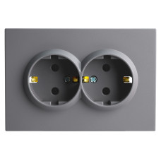 Розетка 2-местная СЗК Stekker 250В 16А Эмили RST16-5114-05ZK 50252