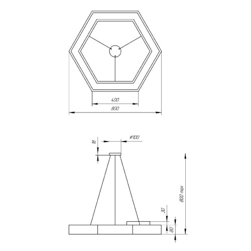Подвесной светильник Эра Geometria SPO-124-W-40K-051 Б0050556