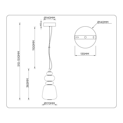 Подвесной светильник Ambrella Light High Light Ceramo Modern LH53162